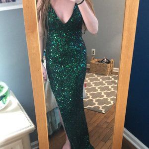 BRAND NEW SPARKLY GREEN PROM DRESS